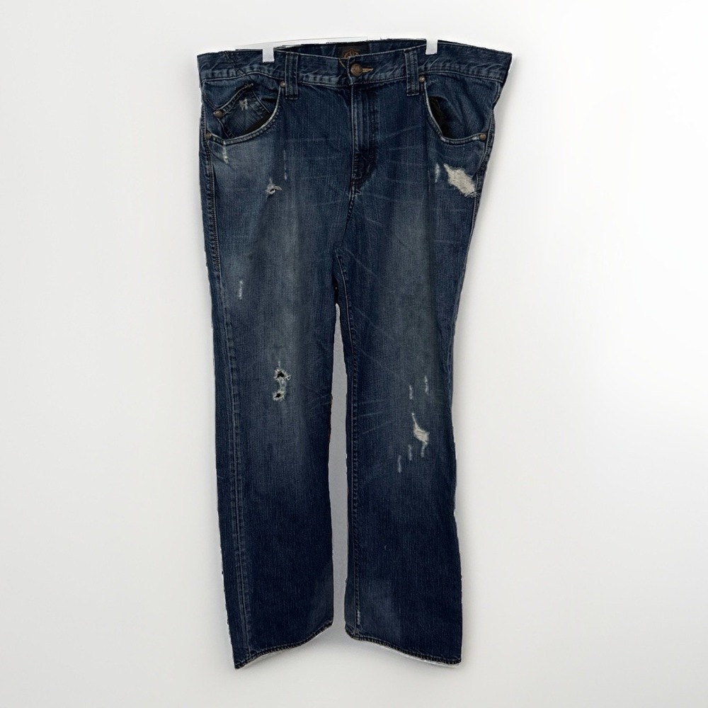Rock & Republic Jeans Mens 38x32 Distressed Neil Grunge Rockabilly Y2K Straight